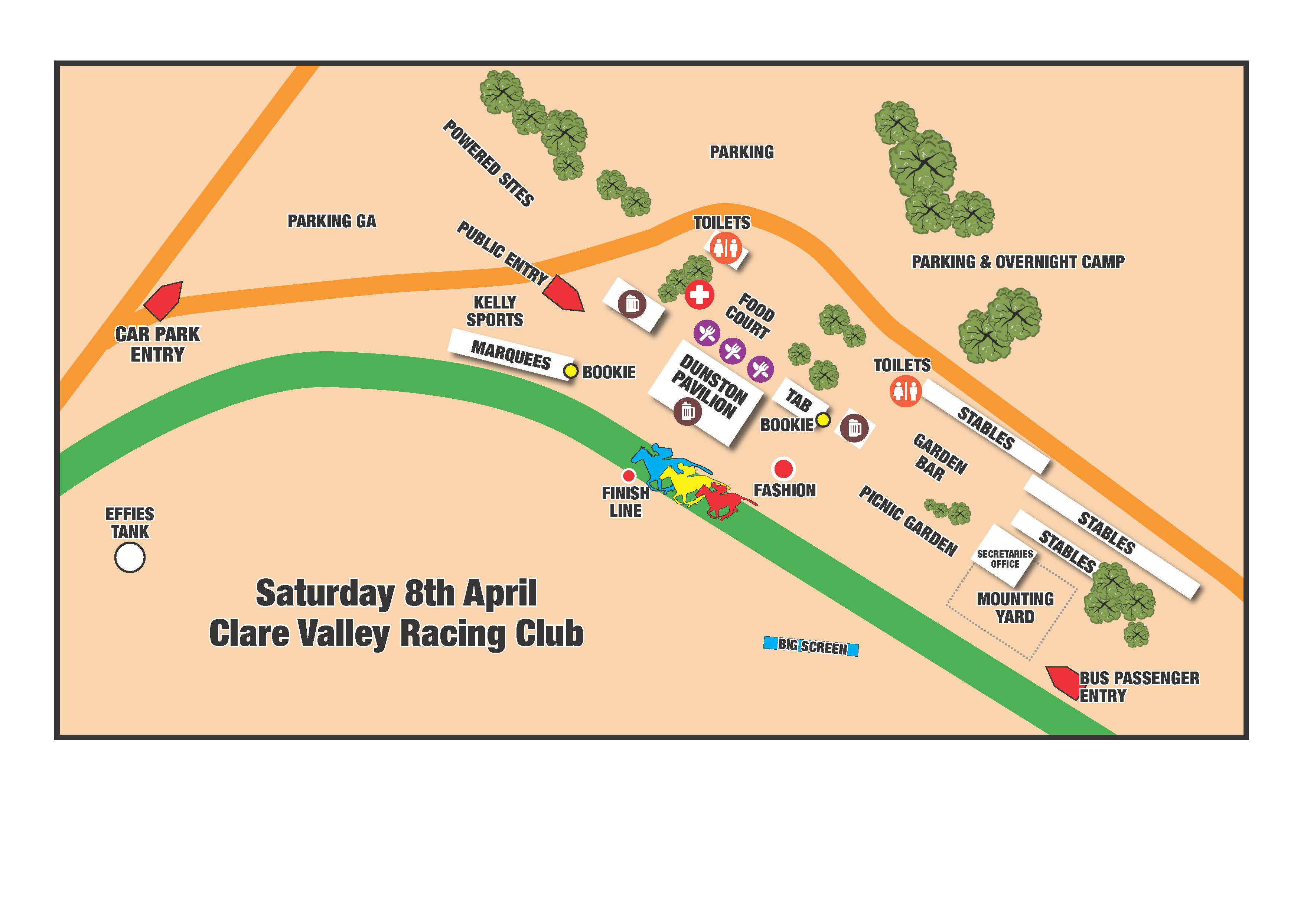 Clare Valley Easter Saturday Map