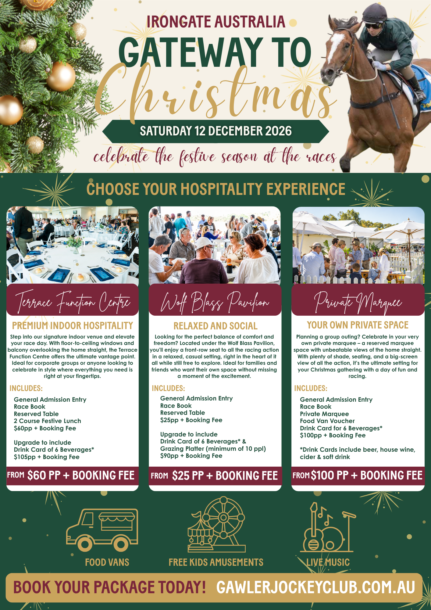 2026 Gawler Christmas Packages